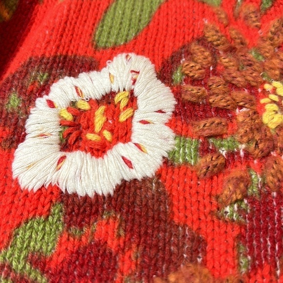 Coldwater Creek embroidered zip up cardigan sweater - Picture 2 of 10